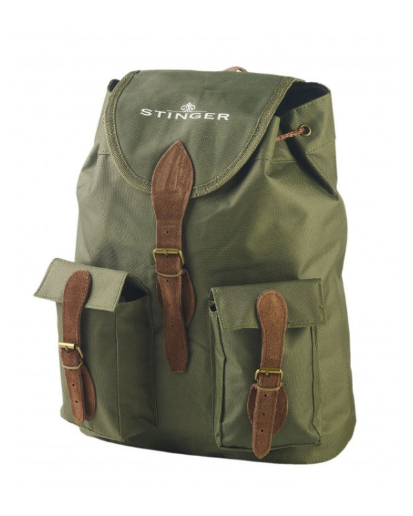 MOCHILA STINGER VERDE 2 BOLSILLOS