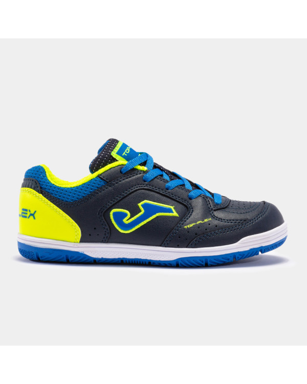 ZAPATILLA JOMA TOP FLEX JR 2303 MARINO AMARILLO INDOOR