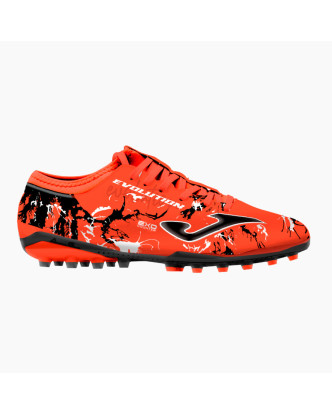 BOTA FUTBOL JOMA EVOLUTION 2307 CORAL NEGRO ARTIFICIAL GRASS