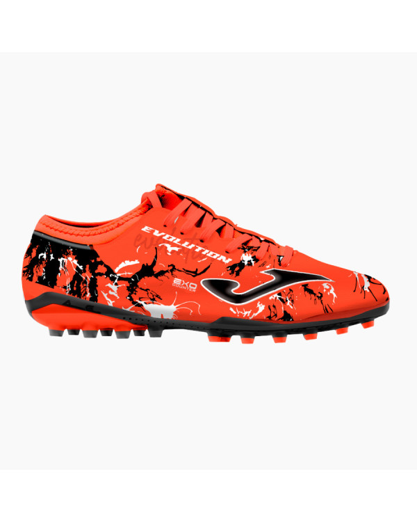 BOTA FUTBOL JOMA EVOLUTION 2307 CORAL NEGRO ARTIFICIAL GRASS