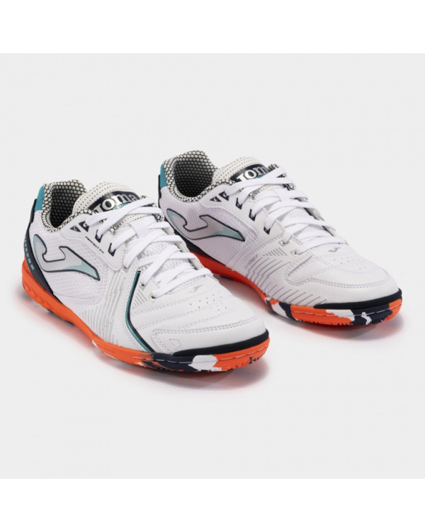 ZAPATILLA FUTBOL SALA JOMA DRIBLING 2432 BLANCO NARANJA INDOOR