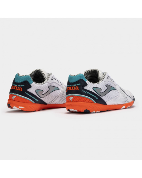 ZAPATILLA FUTBOL SALA JOMA DRIBLING 2432 BLANCO NARANJA INDOOR