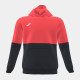 SUDADERA JOMA PART HOODIE BLACK FLUOR CORAL