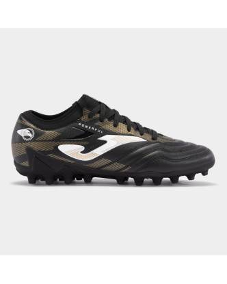 BOTA FUTBOL JOMA POWERFUL 2401 NEGRO ORO ARTIFICIAL GRASS