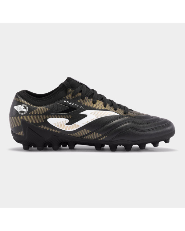 BOTA FUTBOL JOMA POWERFUL 2401 NEGRO ORO ARTIFICIAL GRASS