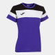 CAMISETA  JOMA ALGODÓN CREW IV MORADO NEGRO BLANCO