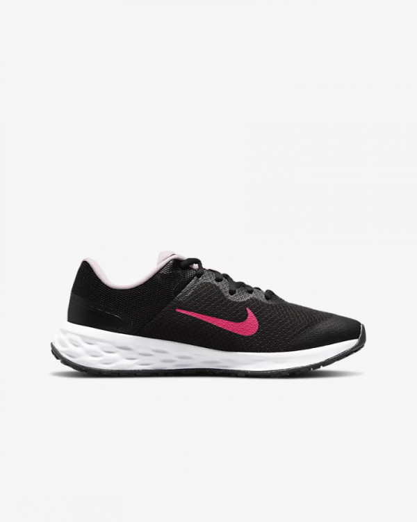 ZAPATILLA NIKE REVOLUTION 6 NN (GS) MUJER NEGRO ROSA