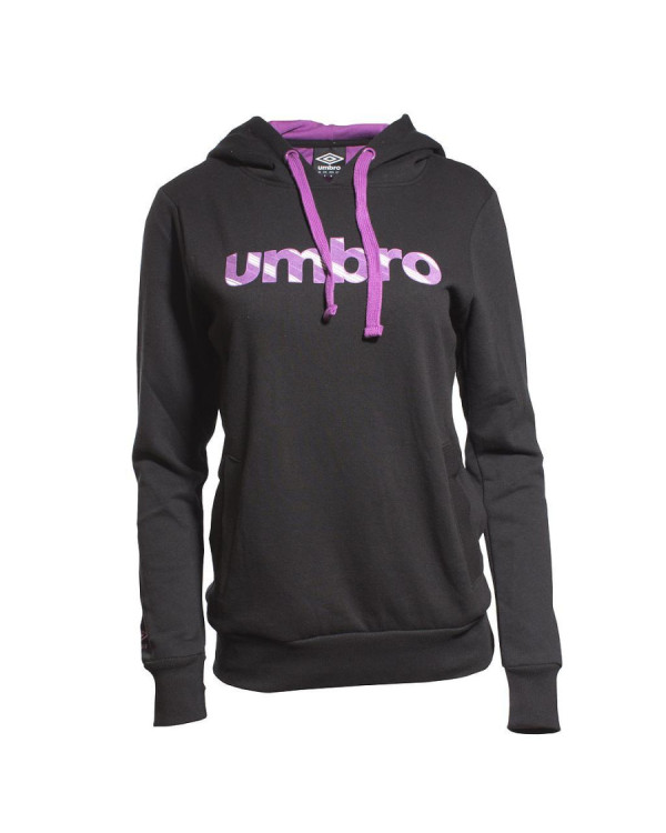 SUDADERA UMBRO MUJER LOGO NEGRA/VIOLETA