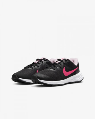 ZAPATILLA NIKE REVOLUTION 6 NN (GS) MUJER NEGRO ROSA