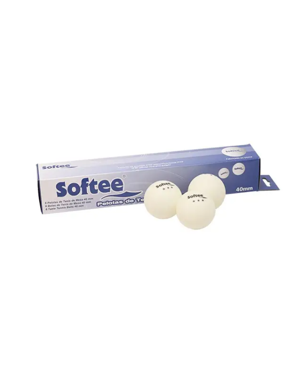 PELOTAS PING PONG SOFTEE 40 MM CAJA 6