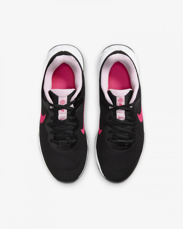 ZAPATILLA NIKE REVOLUTION 6 NN (GS) MUJER NEGRO ROSA