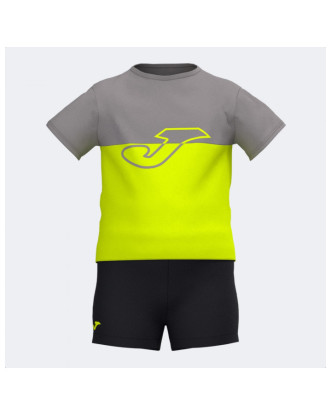 CONJUNTO NIÑO JOMA SET STORM AMARILLO FLÚOR GRIS NEGRO