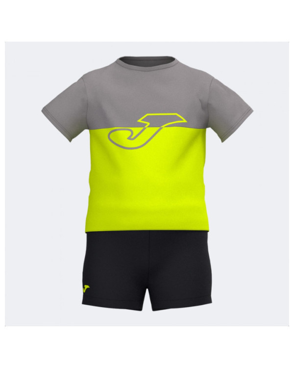 CONJUNTO NIÑO JOMA SET STORM AMARILLO FLÚOR GRIS NEGRO