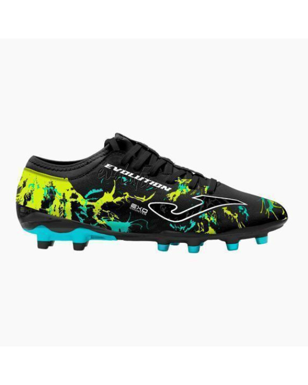 BOTA FUTBOL JOMA EVOLUTION 2307 BLACK LEMON FLUOR FIRM GROUND