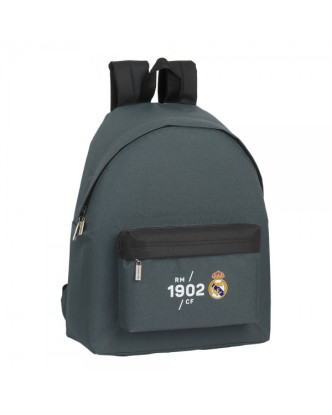 MOCHILA ESCOLAR REAL MADRID GRIS