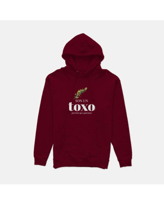 SUDADERA 'SON UN TOXO' GRANATE