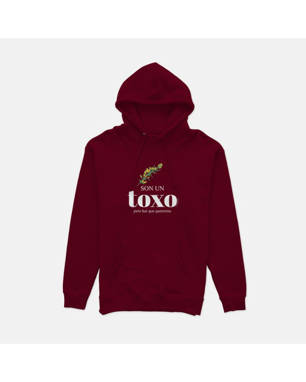 SUDADERA 'SON UN TOXO' GRANATE