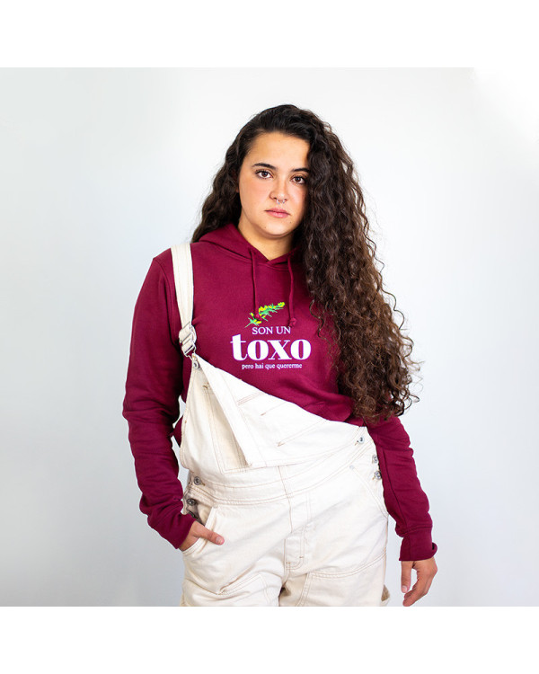 SUDADERA 'SON UN TOXO' GRANATE