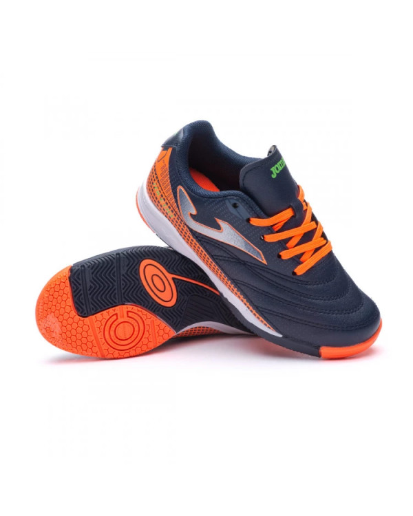 ZAPATILLA JOMA FUTBOL SALA TOLEDO NAVY ORANGE